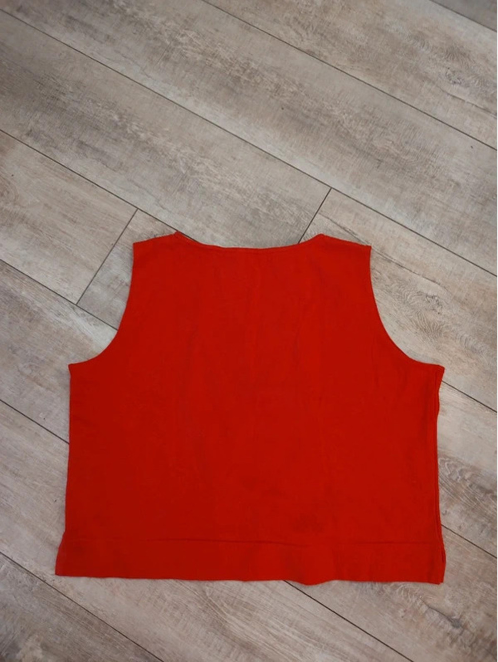 Moka Sport Red Sleeveless Cotton Top Size XL